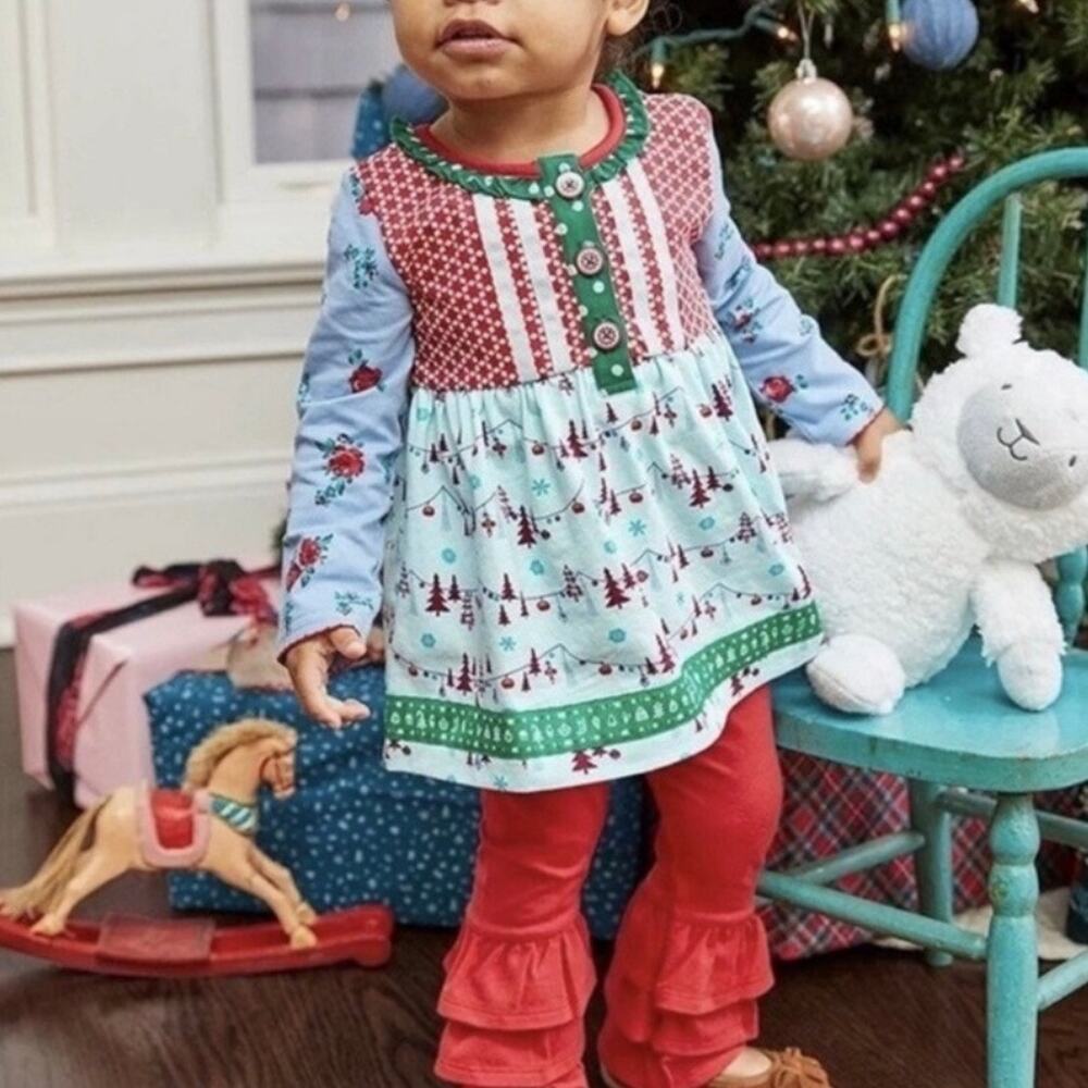 Matilda Jane Baby Girls Christmas Winter Hit The Slopes Tunic Top Size 3-6M